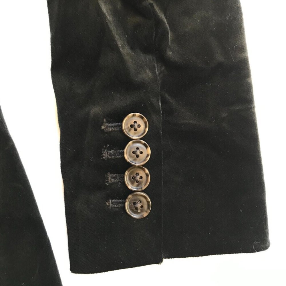 NWT JCrew Willa Velvet Blazer Jacket Womens 0 Black Stretch One Button Coat NEW - Picture 5 of 13